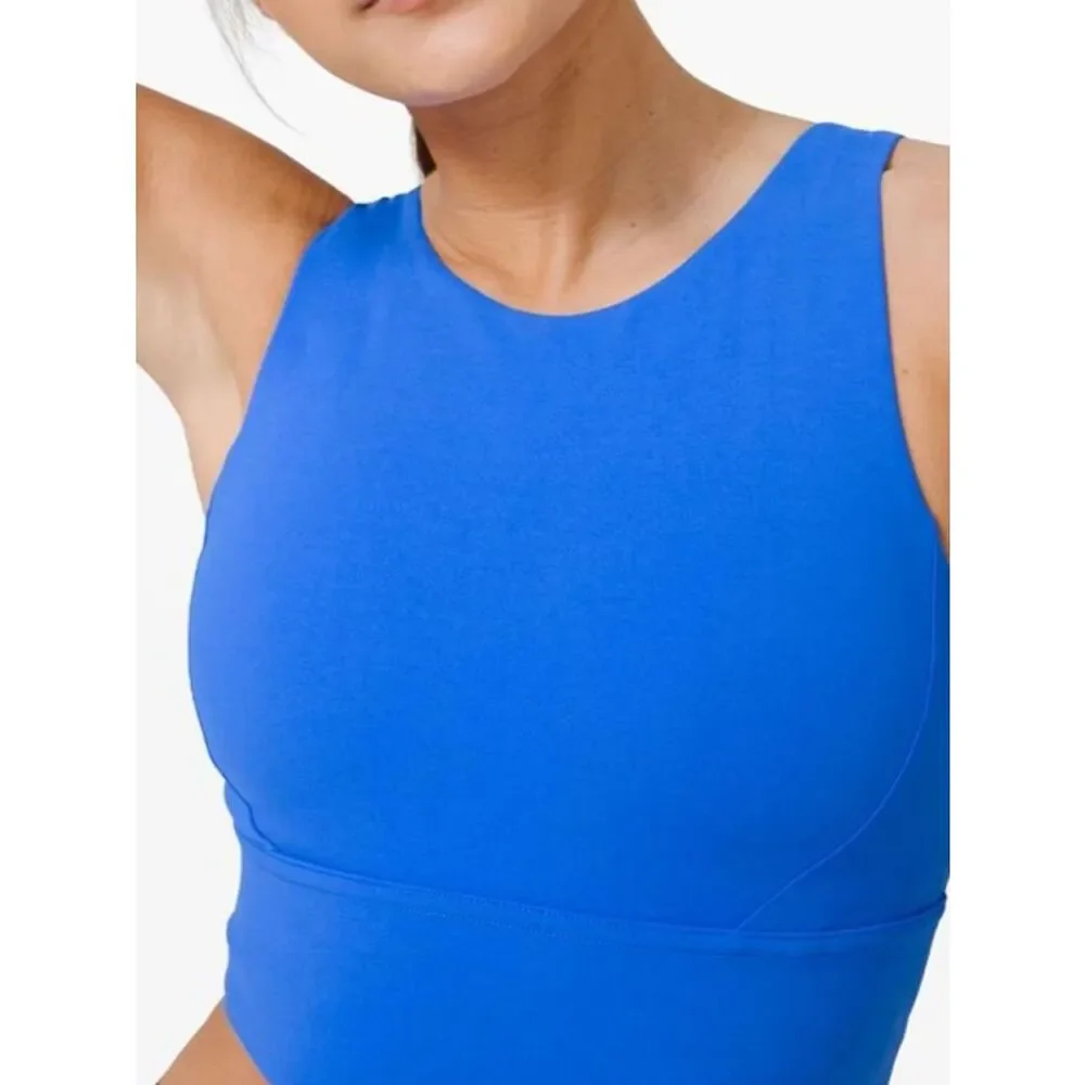 LULULEMON Stronger As One Long Line Bra *Medium Support, C/D Cup Wild Bluebell 8